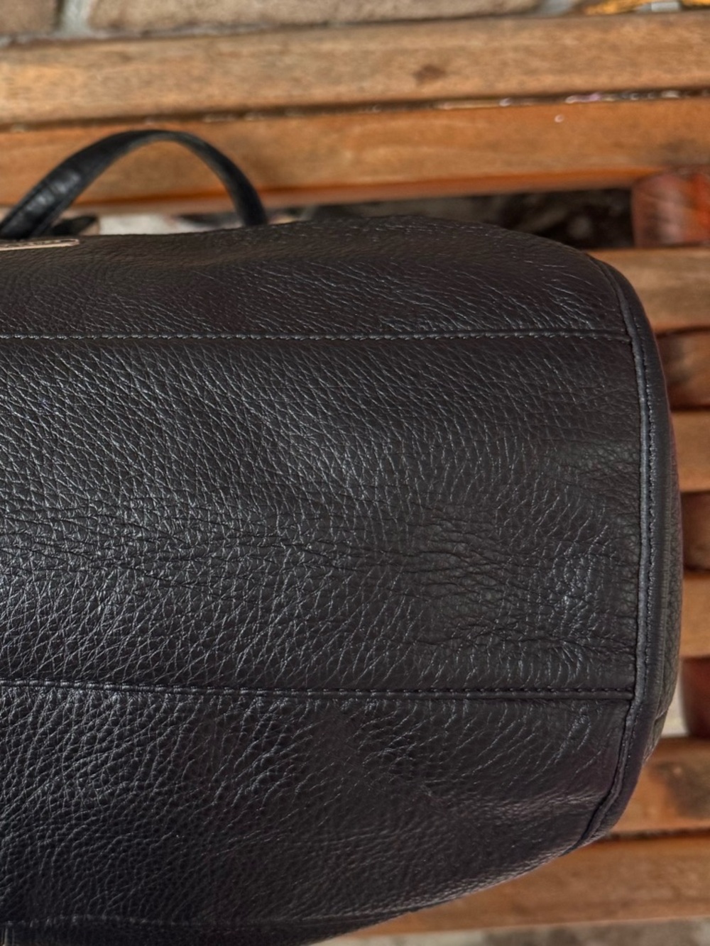 Coach Park Pebbled Leather Carrie Tote - Picture 6 of 12